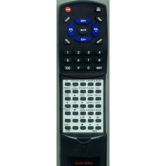 Replacement Remote for MINTEK RC-32DT, RTRC32DT, RC32DT, DTV323
