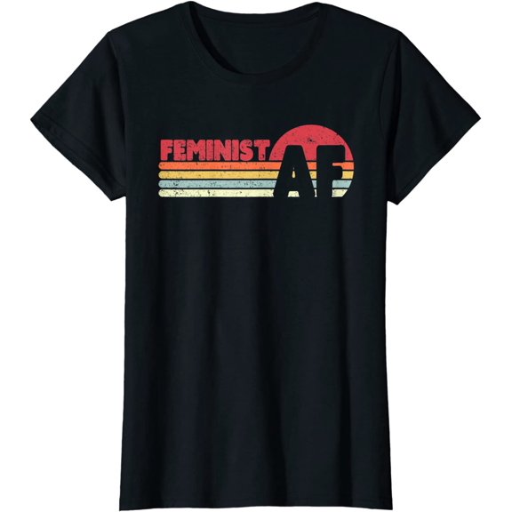 Feminist AF T Shirt Retro Vintage 70's Feminism Shirt