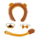 thumbnail image 3 of Conjunto de Disfraz de Animal para Halloween Yinane Diadema con Orejas de León Hecha a Mano 4 Piezas, 3 of 8