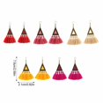 thumbnail image 3 of Maoww 2 Pieces Women Eardrop Tassel Triangular Decorative Fringed Ear Drop Piercing Earring Holiday Jewelry Decoration Red, 3 of 7