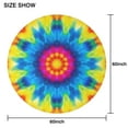 thumbnail image 6 of Colorful Tie Dye Mandala Pattern Round Tablecloth 60"x60",Wrinkle Wipeable Table Cloth for Kitchen Dining Room Picnic Patio Party, 6 of 6