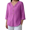 thumbnail image 6 of Womens Linen Button Down Shirts Lightweight Linen Blouses For Women Gauze Shirts For Women Gauze Tunic Tops For Women Cotton Boho Tops Gauze Shirts Boho Peasant Gauze Blouses Womens Gauze Tops, 6 of 8