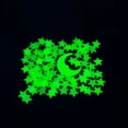 thumbnail image 2 of Yellow 200 Pieces 3D Home Wall Ceiling Glow In The Dark Star With Moon Stickers, 2 of 5