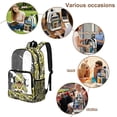 thumbnail image 5 of COEQINE Clear Backpack 17 Inch Transparent PVC & Polyester Backpack, Heavy Duty Lightweight Travel Daypack, Large Capacity Bookbag Work Bag for Boys Kids Men, Dinosaur Camo Green, 5 of 7
