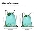 thumbnail image 4 of Easygdp Tropical Pineapple Drawstring Backpack, Beach Sackpack, Travel Sackpack Lightweight for Sports, Gym, Travel, Swimming - Small, 4 of 9