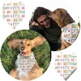thumbnail image 5 of 1 Pc Pet Dog Bandana 30.7x14.9inch(78x38cm) It's My Birthday Triangle Pet's Bandana Adjustable Comfortable Pet Bibs Washable Cotton Scarf Kerchief for Party Birthday Large Dog Pet Colorful, 5 of 6