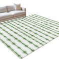thumbnail image 2 of 3'x5' Area Rugs, Green Stripes Indoor Outdoor Area Rug for Living Room Bedroom, Farmhouse Modern Abstract Art Washable Bathroom Rugs Kitchen Floor Carpet Mats Home Decor Aesthetic, 2 of 8