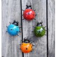 thumbnail image 1 of Conjunto decorativo de pared de jardín de metal de 4 lindas mariquitas pared al aire libre kaili Sencillez, 1 of 2