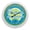 Teal Blue/Lime Green, variant on La Crosse Clock 15.75 inch Indoor/Outdoor Wall Clock w/ Temp - It's 5 O'Clock Somewhere, 433-3841MV2T