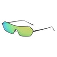 thumbnail image 2 of de sol cuadradas de una pieza con montura metálica cuadrada y estrecha de espejo retro Macarena Gafas de sol cuadradas retro para mujer, 2 of 7
