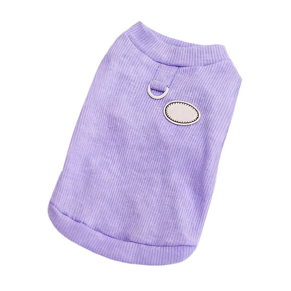 Pet Apparel Lightweight Summer Tee Vest with Leash Loop for Cats and Dogs Breathable T Shirt Style Shirt Small Size Style