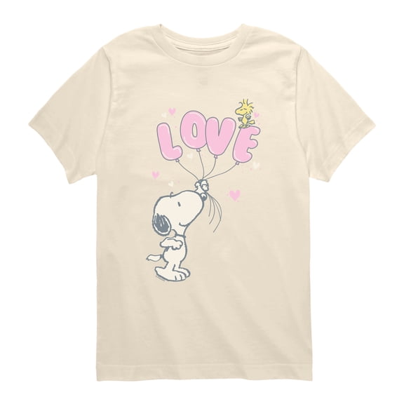 Peanuts - Snoopy Love Balloons Boys' Short Sleeve Graphic T-Shirt