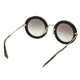 thumbnail image 3 of MIU MIU NOIR MU08RS Round Black Leather Crystal Rock Pave Gold Sunglasses 08R, 3 of 6