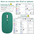 thumbnail image 2 of 2.4GHz & Bluetooth Rechargeable Mouse for Samsung Galaxy S20 Ultra Bluetooth Wireless Mouse for Laptop / PC / Mac / iPad pro / Computer / Tablet / Android Jade Green, 2 of 4
