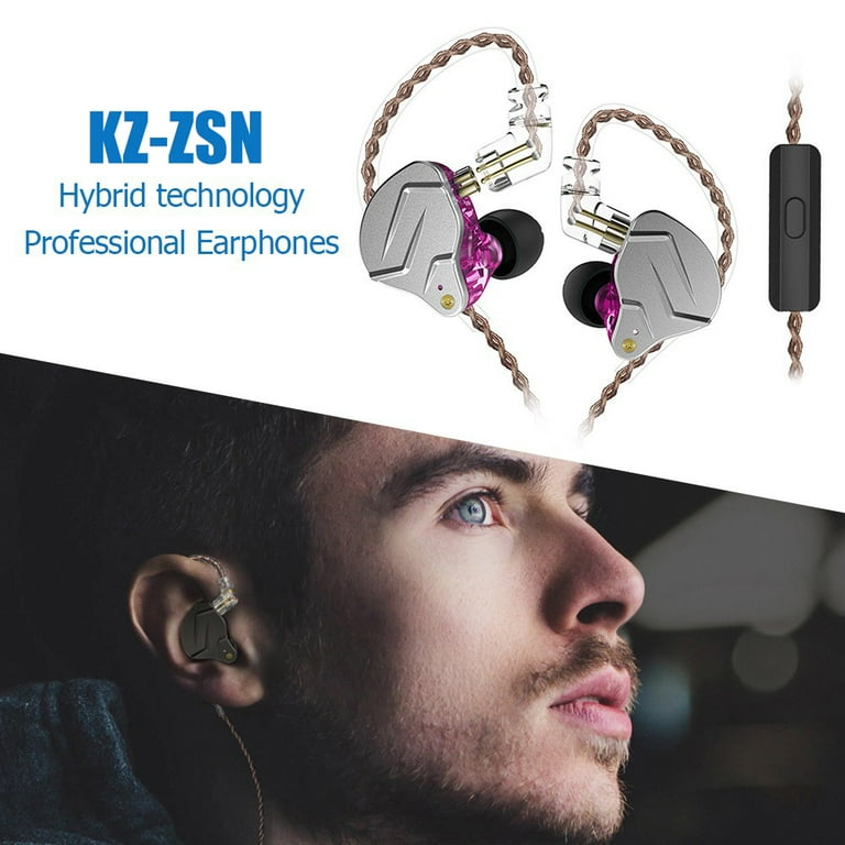 KZ ZSN PRO X Metal Earphones Noise Cancelling HIFI Bass Earbuds Wired  Headphones