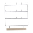 thumbnail image 2 of Jewelry Display Stand,Jewelry Display Stand Hanging Ear Cards Stand,Bracelet Jewelry Display Rack with 15 Hooks,Pendants Ears Storage Rack ,Dangle Ear Card White, 2 of 8