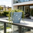 thumbnail image 6 of AuroraX Butterfly Pattern Plantser Double Layer Hollow Plantser Decorative Ventilated Lightweight Indoor Outdoor Plastic Embossed Garden Pot Blue, 6 of 6