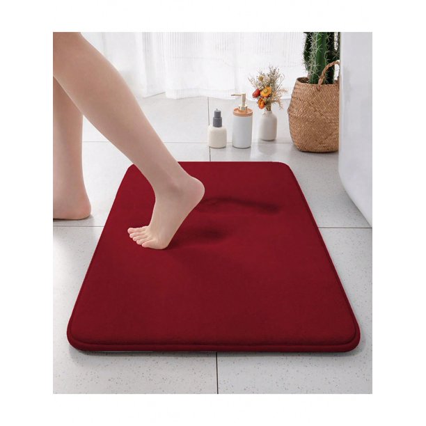 1pc Simple Soft Memory Foam Non-Slip Bath Mat For Bathroom