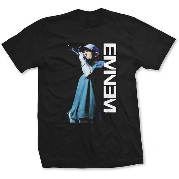 Eminem Ladies T-Shirt: Mic. Pose (Large)