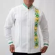 thumbnail image 1 of Guayabera Yucateca Colibrí Bordado Verde (manga Larga), 1 of 8