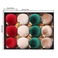 thumbnail image 2 of 8 Cm / 12 Unidades Adornos Navideños Para Árboles De Navidad Tejido Suave Perfectos Para Decoraciones Festivas Y Fiestas Navideñas Ideales Para Hogares, Tiendas Y Árboles De Navidad, 2 of 3
