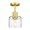 Gold, variant on Modern 1-Light Semi Flush Mount Ceiling Light, Brushed Gold Close to Ceiling Light with Seeded Glass Shade, Farmhouse Lighting for Hallway Corridor Kitchen, -101GD
