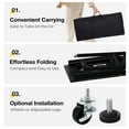 thumbnail image 6 of Advwin Folding Manicure Table with Dust Collector, Rolling Nail Desk w/ LED Lamp, Wrist Rest & Carrying Bag, Portable Nail Tech Workstation for Home & Salon, Black Marble, 6 of 12