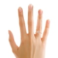 thumbnail image 4 of CARATS FOR YOU I2-I3 Clarity Round Cut White Natural Diamond In 14K Rose Gold Plated Flower Diamond Ring (0.11 Carat, I-J Color), Ring Size-7, 4 of 5