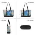 thumbnail image 6 of FORMRS Canvas Laptop Tote Bag for Women with 15.6" Computer Compartments Shoulder Handbag, Seaside Door, 6 of 7