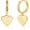 B-Gold, variant on 925 Sterling Silver Heart Dangle Earrings for Women Silver Dangle Leverback Earrings Hypoallergenic Love Heart Dangle Drop Earrings for Jewelry Gifts