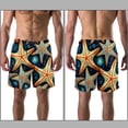 thumbnail image 3 of luoweisi Men's Beach Shorts Quick Dry Swim Trunks with Mesh Lining Starfish S, 3 of 5