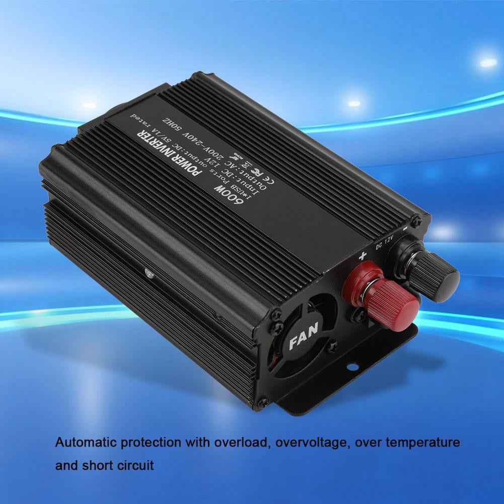 SUAOKI 300W Power Inverter DC 12V to 110V AC Car Converter with 4.2A Dual USB Car Adapter and 2 AC Outlets 