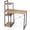 Natural, variant on Furnibear Compact Computer Desk Workstation with 4 Tier Side Shelves CPU Stand Metal Frame Engineered Wood Home Office Rustic Brown Black