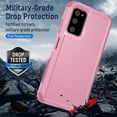thumbnail image 3 of Xhy Samsung Galaxy A03S Case with Privacy Screen Protector Military Grade Full Body Protection 3 in 1 Shock Drop Resistant Rugged Rubber TPU Durable Detachable for Galaxy A03S Phone - Pink, 3 of 10
