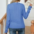 thumbnail image 4 of Fnooota Sweaters for Women, Crew Neck Lightweight Long Sleeve Knit Pullover Tops Blue Size M, 4 of 6
