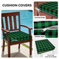 thumbnail image 3 of Outdoor Patio Cushion Covers 4 Pack Green Black Check Plaid Patio Chair Cushion Covers with Ties and Zipper Farmhouse Style Waterproof Outdoor Seat Cushion Covers for Patio Furniture 22"x20", 3 of 9