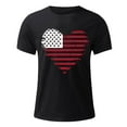 thumbnail image 4 of USA 4Th Of July Shirts For Men Independence Day Of States Flag Print Tees Short Sleeve Round Neck Pullover Tops Black M, 4 of 5