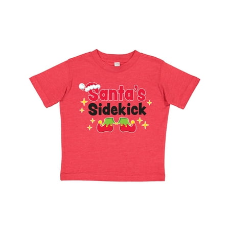 

Inktastic Santa s Sidekick with Santa Hat and Elf Feet Gift Toddler Boy or Toddler Girl T-Shirt