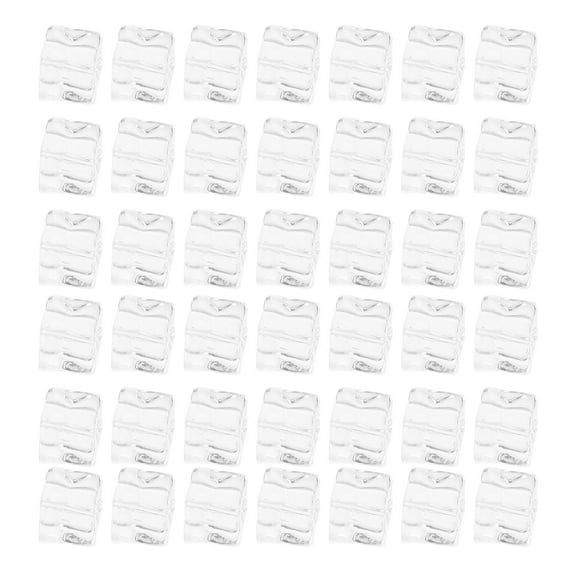 FRCOLOR Clear Fake Ice Cubes for Decoration Versatile Reusable Plastic Ice Cubes for Cocktails Photography 100 Pieces