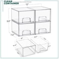 thumbnail image 6 of Sorbus Small Stackable Acrylic Storage Drawers 4-Pack Clear Organizer Bins for Baby Accessories, 6 of 7