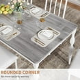 thumbnail image 6 of Rectangular Dining Table for 6, 71 Inch Rustic Farmhouse Kitchen Table with Large Tabletop, Long Wooden Dining Room Table with Heavy Duty Legs, Dinette and Dinner Desk for Party, Big Family, 6 of 7