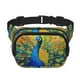 thumbnail image 1 of Fotbe Peacocks Cangurera Cuadrada con Estampado de Doble Capa, Bolsa de Cintura Ajustable Mini para Hombres y Mujeres, 1 of 9