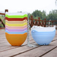 thumbnail image 4 of GIXUSIL Hanging Planters, 7Pcs Plastic Colorful Hanging Pots, 8" Hanging Flower Pots, Hanging Plant Pots Baskets with Drainage Plugs, Water Barrier and Hanging Chains, 4 of 5