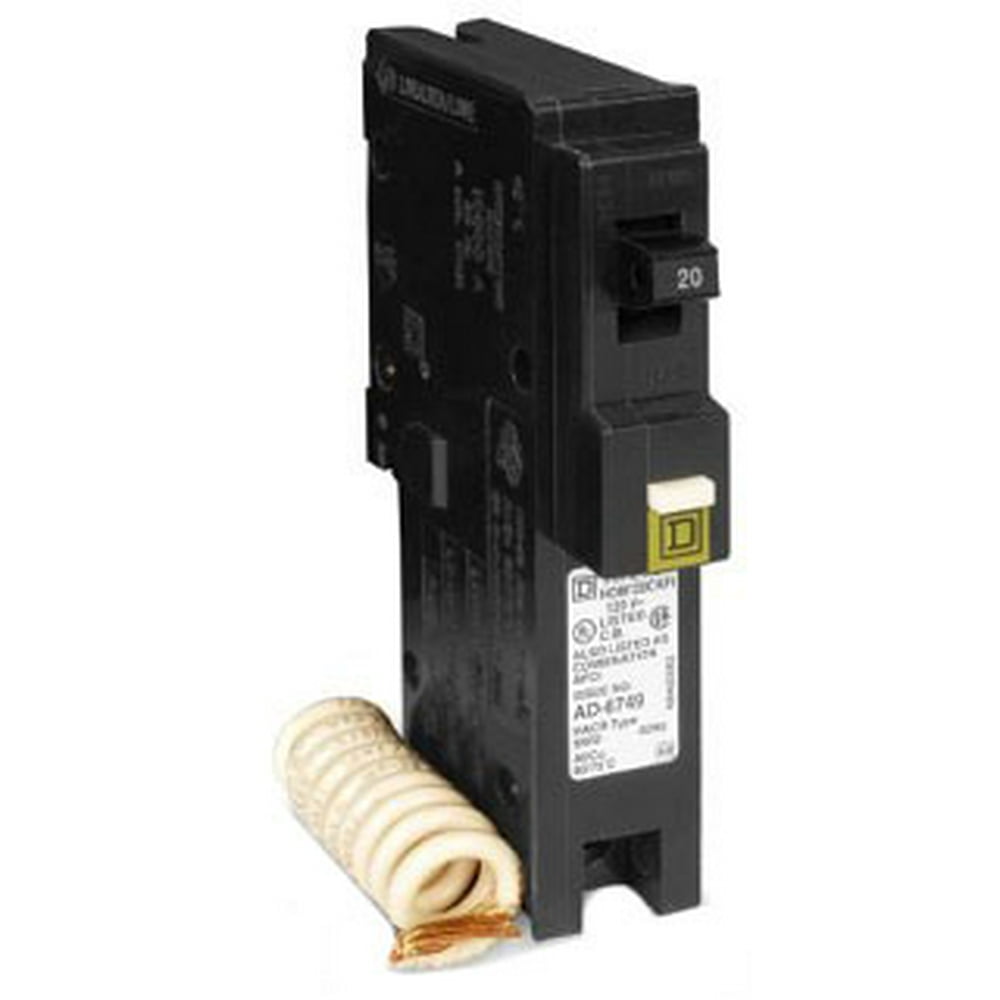 Square D HOM120CAFI TYPE HOM HOMELINE 1P 20 AMP 120V 10KA AFCI Circuit ...