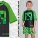 thumbnail image 5 of Conjunto de Natación para Niños Minecraft 2 Piezas Verde y Negro 9-10 Años, 5 of 5