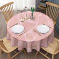 thumbnail image 3 of Pink Marble Gold Pattern Round Tablecloth 60"x60",Wrinkle Wipeable Table Cloth for Kitchen Dining Room Picnic Patio Party, 3 of 6