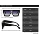 thumbnail image 4 of C5)Sunglasses Men and Women European and American Fashion Trend Sunglasses Oversized Square Bold Frame, 4 of 5
