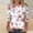 Pink, variant on Womens T Shirts Floral Print Round Neck 3/4 Sleeve Loose Fit Tops 2026 Spring Casual Basic Tees Fashion