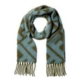 thumbnail image 2 of FENDI FF Alpaca & Wool-Blend Scarf, Green, 2 of 2