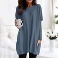 thumbnail image 2 of Women's Long Sleeve Print Top - Round Neck, Pocket Detail, Autumn Winter - Polyester Fabric for Casual & Athletic Wear, 2 of 4
